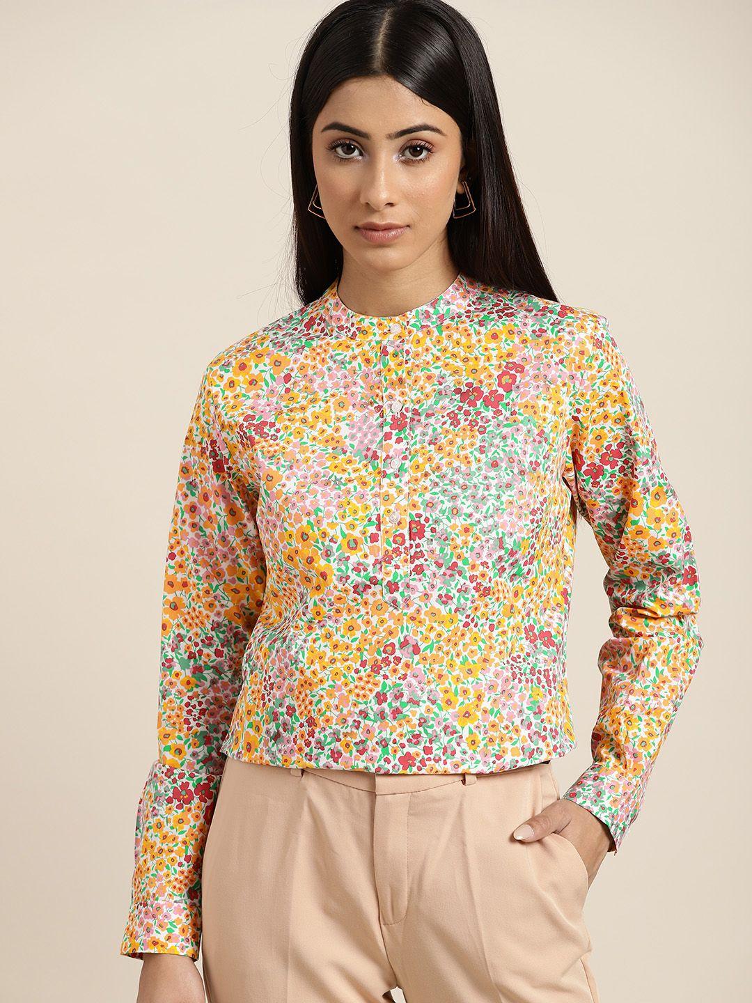 hancock women multicoloured floral printed formal shirt