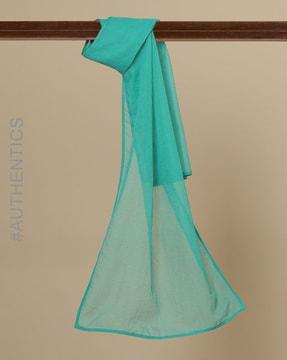 hand dyed lace border kota cotton doriya stole