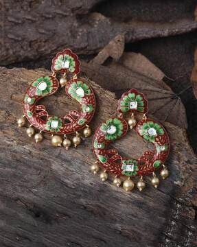 hand-painted ethnic earring