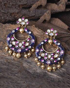 hand-painted ethnic earring