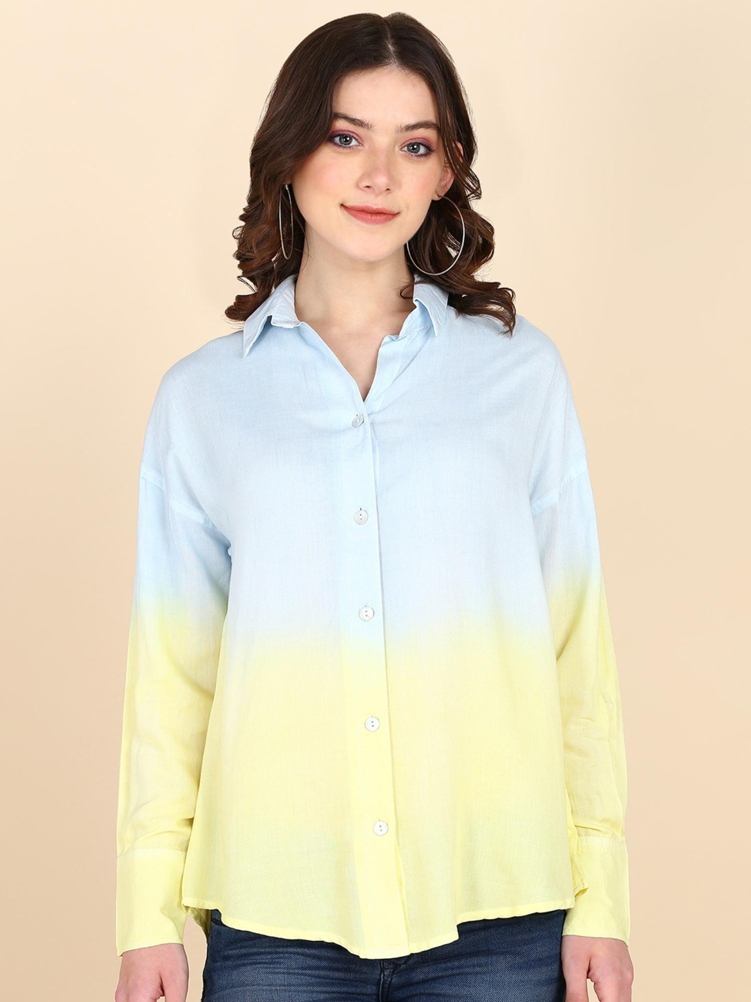 hand tie & dye comfort fit shirt for women