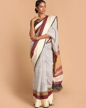 handblock ethnic motifs gadwal saree