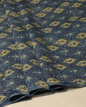 handblock print ajrak cotton blouse fabric