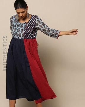 handblock print cotton kurta