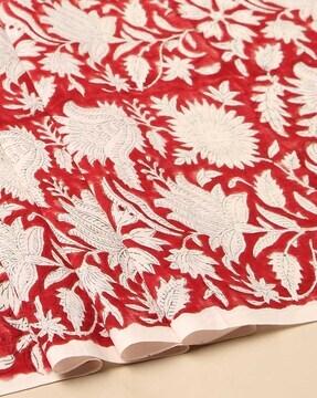 handblock printed sanganeri cotton blouse fabric