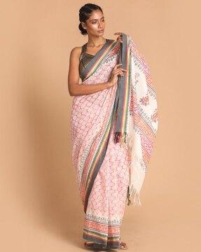 handblock purecotton saree