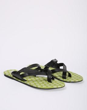 handcrafted handblock print toe-ring sandals