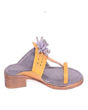 handcrafted kolhapuri toe-ring sandals