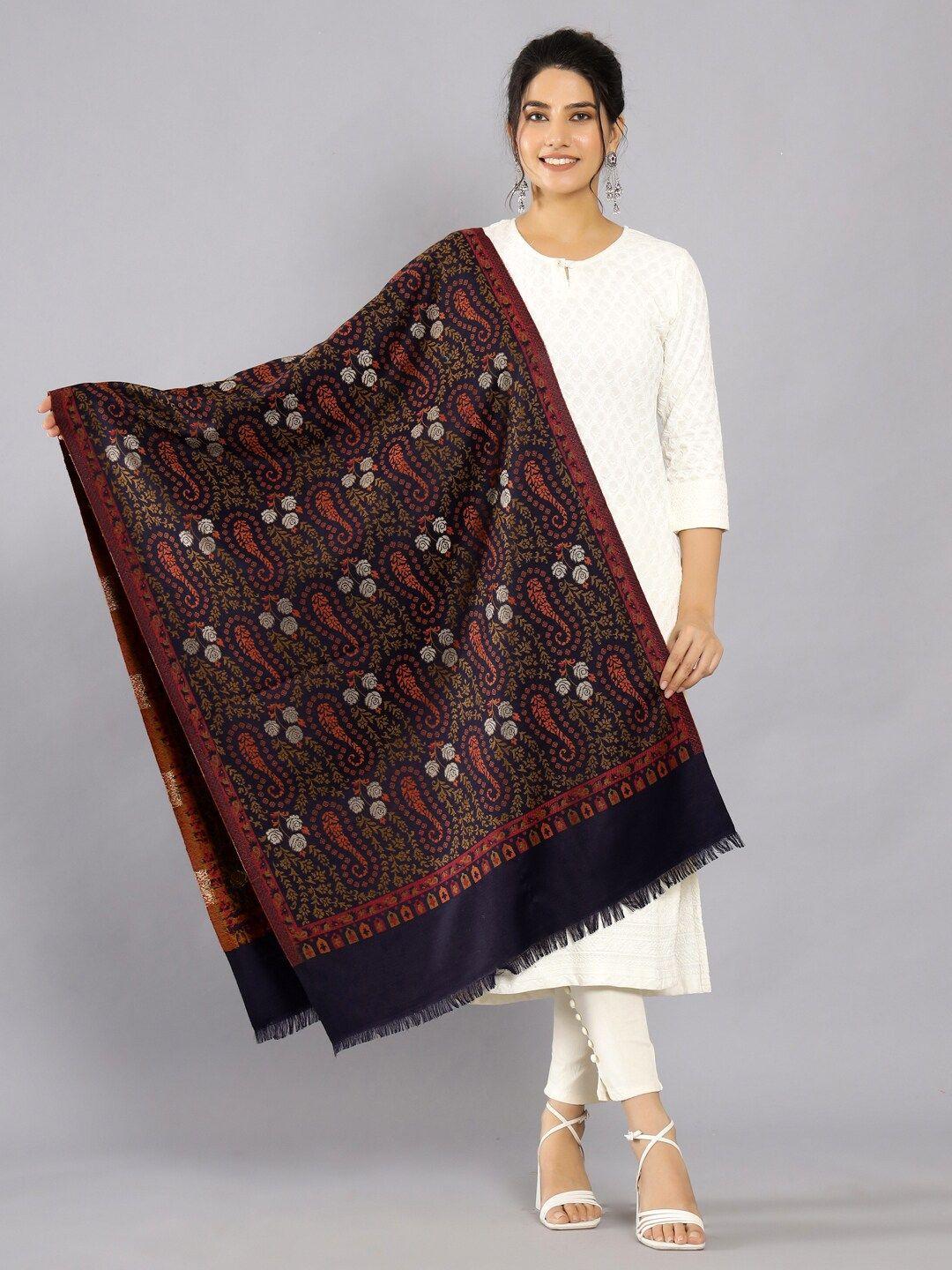 handicraft palace floral woven design wool shawl