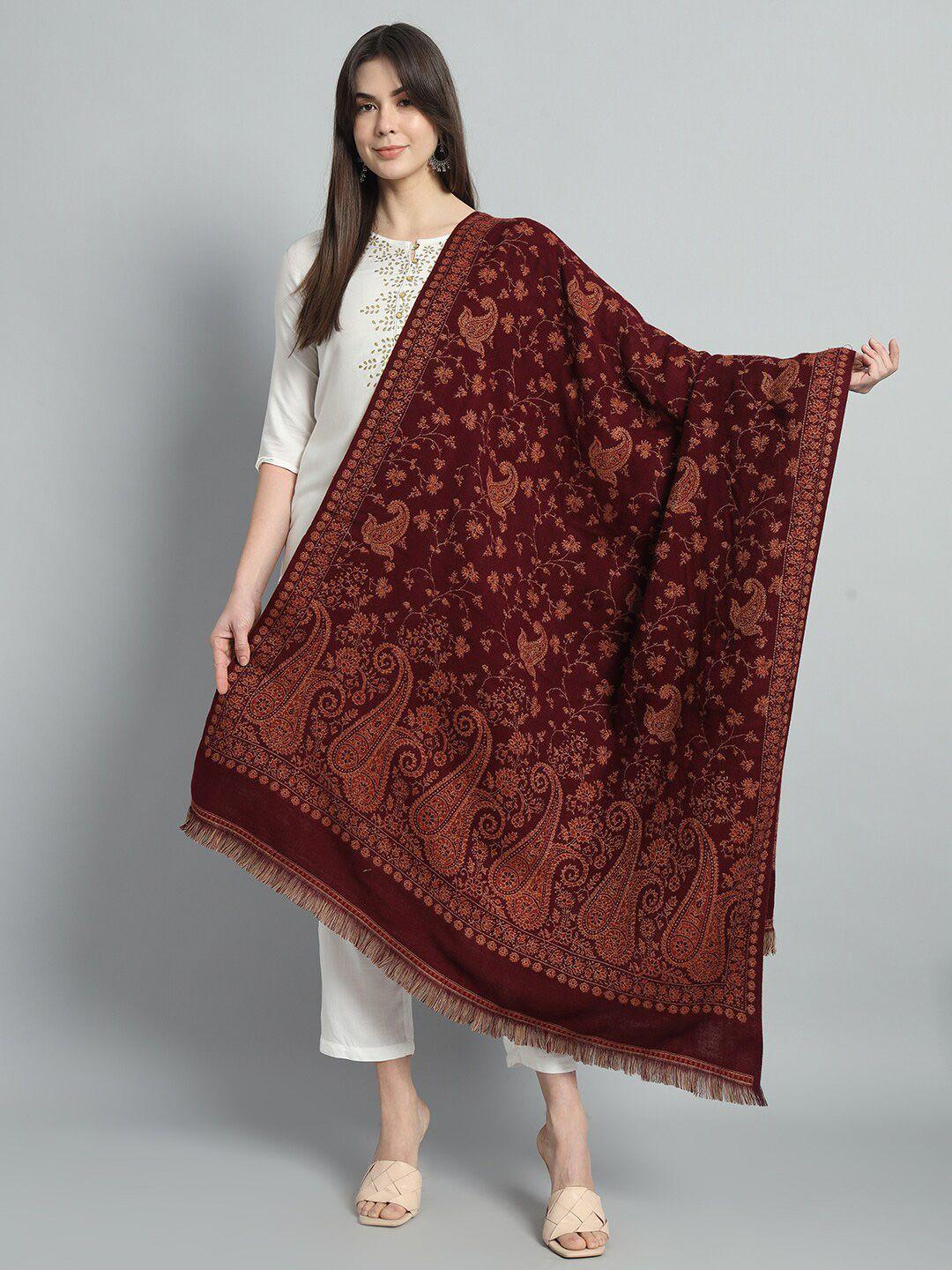 handicraft palace paisley woven design jamawar shawl