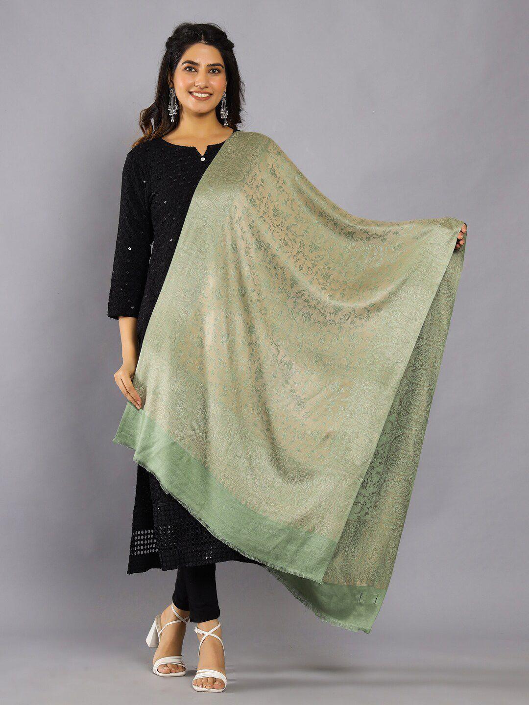 handicraft palace paisley woven design woolen shawl