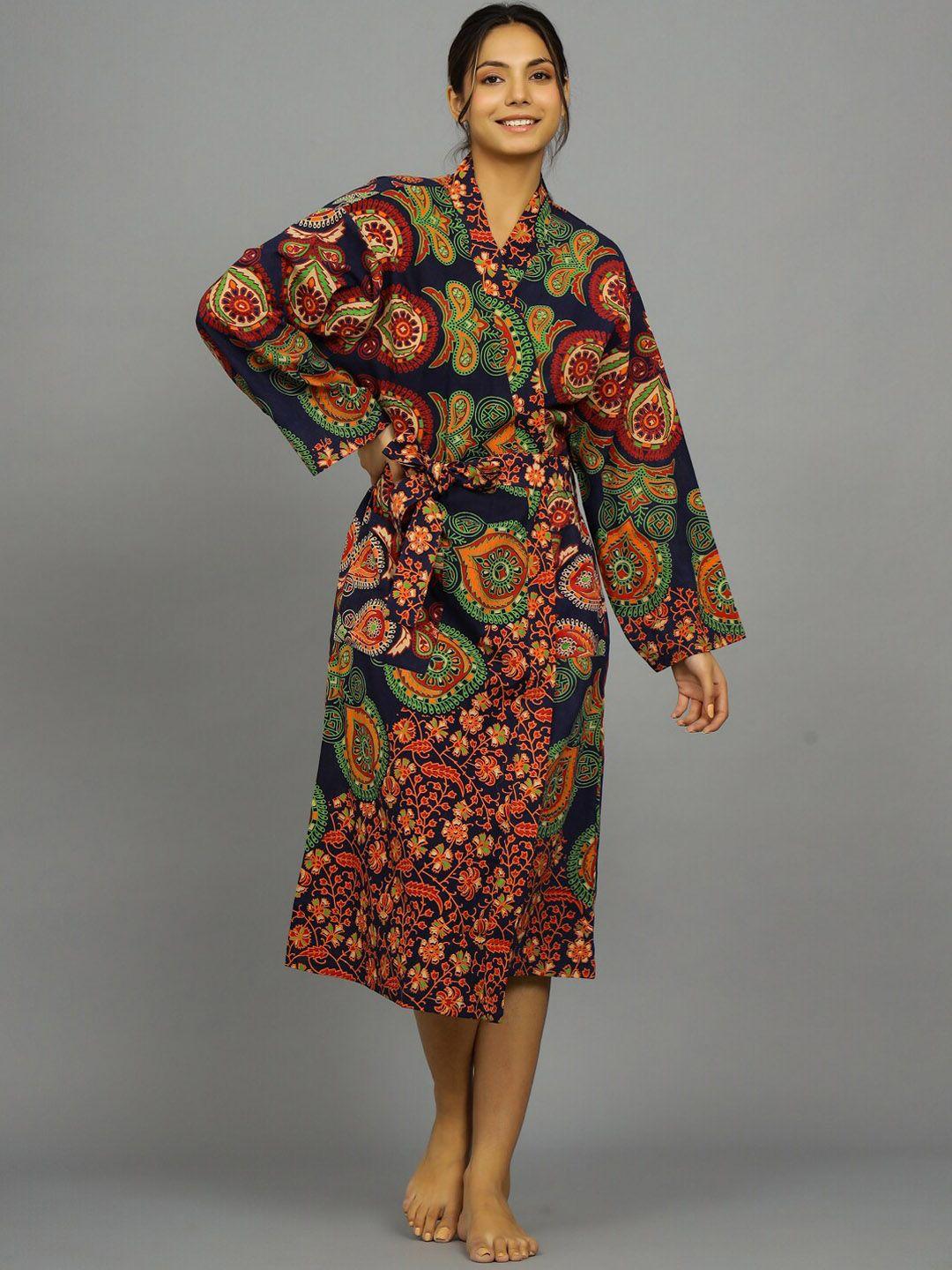 handicraft palace printed cotton bath robe