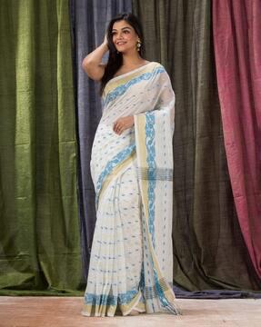 handloom saree with zari border