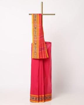 handloom cotton pochampally ikat saree