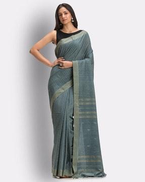 handloom cotton tangail saree with blouse piece