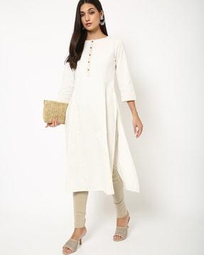 handloom godet straight kurta