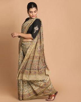 handloom kalamkari mul mul cotton saree