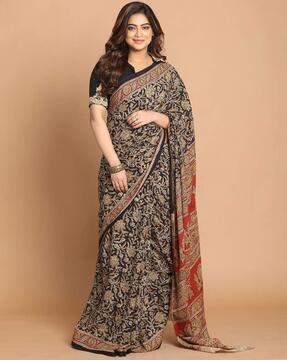 handloom kalamkari mul mul cotton saree