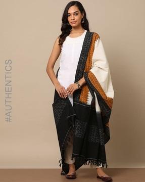 handloom pochampally double ikat cotton dupatta