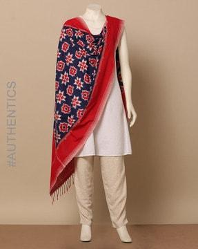 handloom pochampally telia ikat cotton dupatta