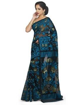 handloom premium handspun cotton jacquard jamdani saree saree