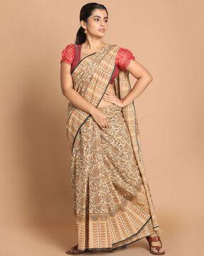 handloom pure cotton kalamkari saree