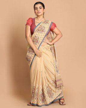 handloom pure cotton kalamkari saree