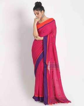 handloom saree with tassels