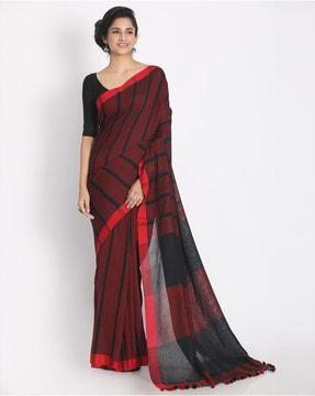 handloom saree with tassels