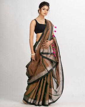 handloom saree with tassels