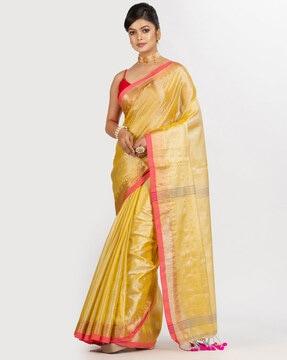 handloom saree with tassels