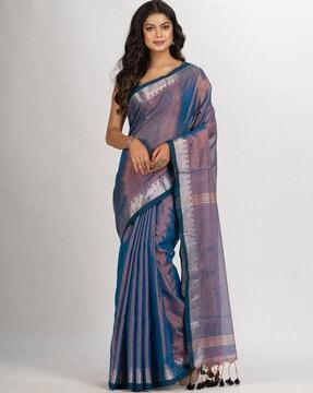 handloom saree with tassels