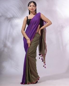 handloom saree with tassels