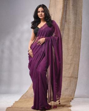 handloom saree with tassels