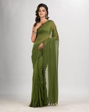 handloom saree with tassels
