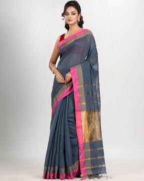 handloom saree with tassels