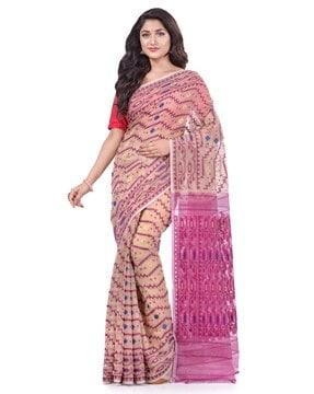 handloom soft cotton dhakai jamdani saree