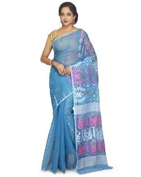 handloom soft cotton silk jamdani saree