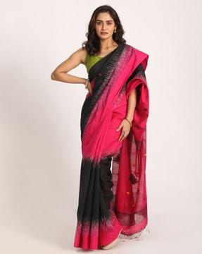 handloom tie & dye jamdani saree