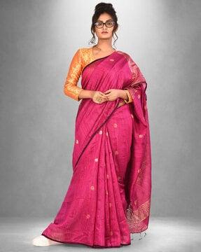 handloom traditional saree with tassels