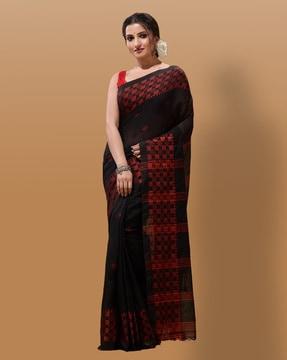 handloom woven saree with contrast  border