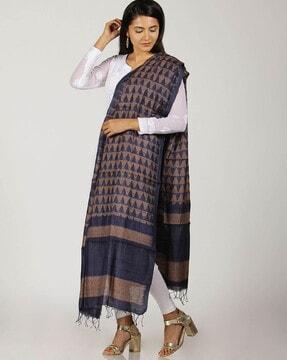 handloom woven shibori silk dupatta