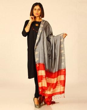 handloom woven shibori tussar silk dupatta