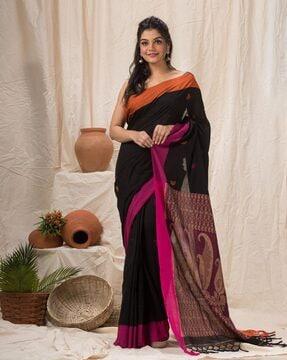 handloomed saree with blouse piece