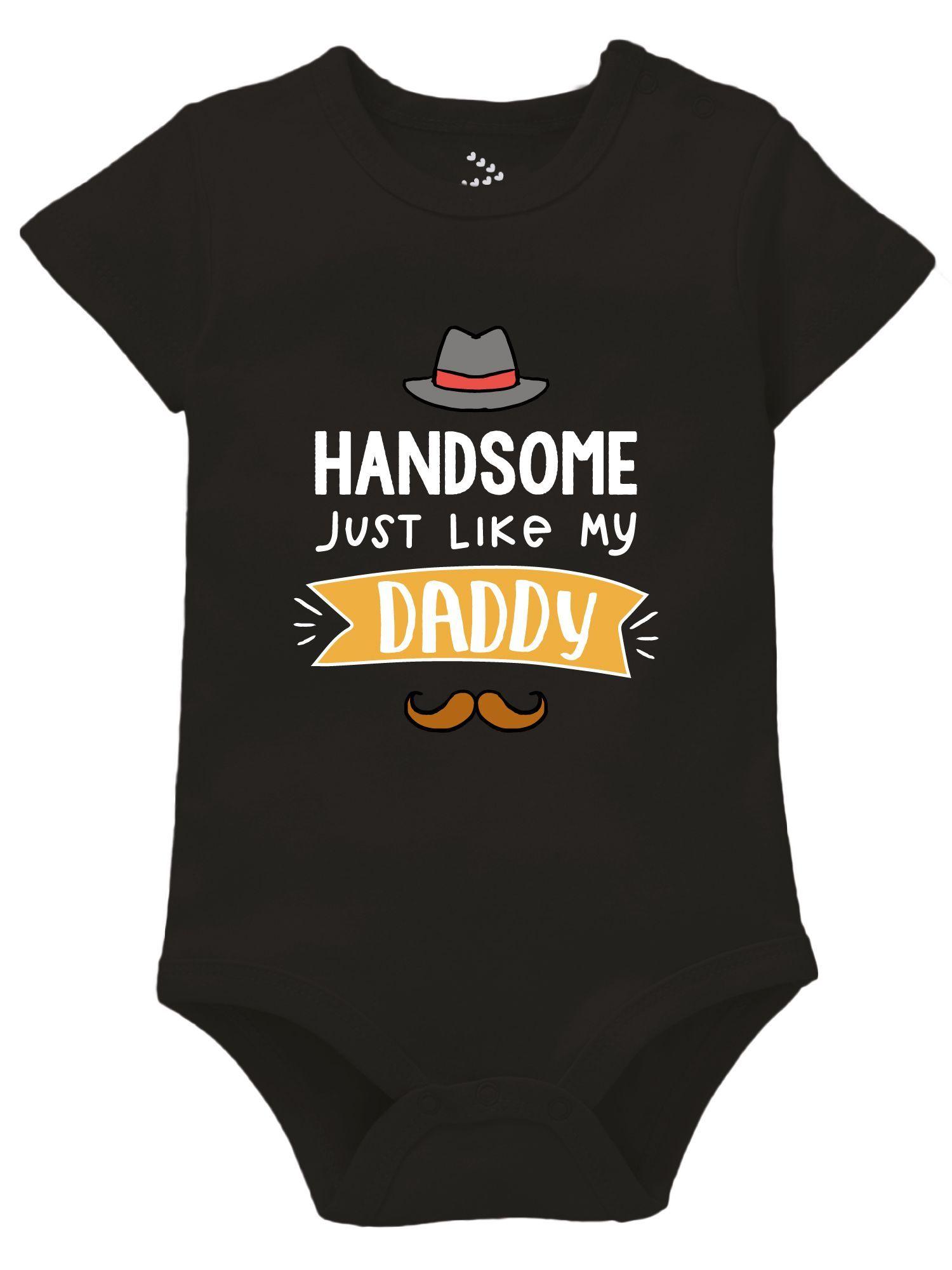 handsome just like my daddy newborn baby romper clothes papa & baby theme
