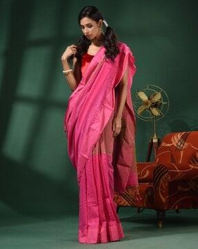 handwoven saree with tassels