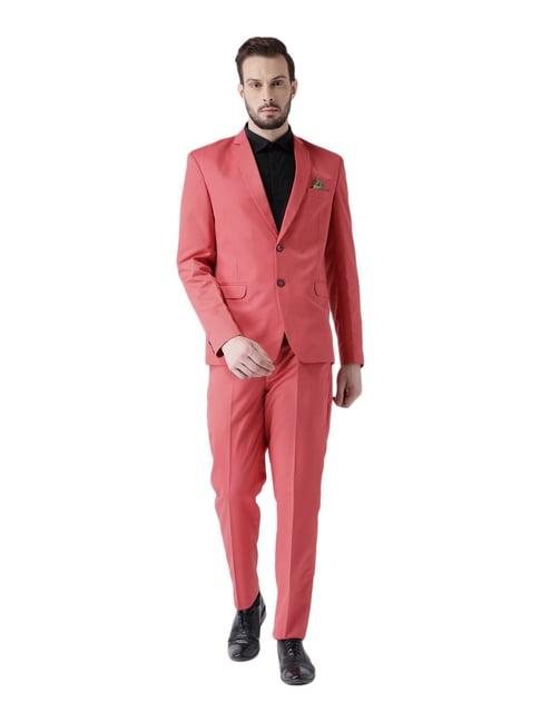 hang up pink regular fit two piece suit