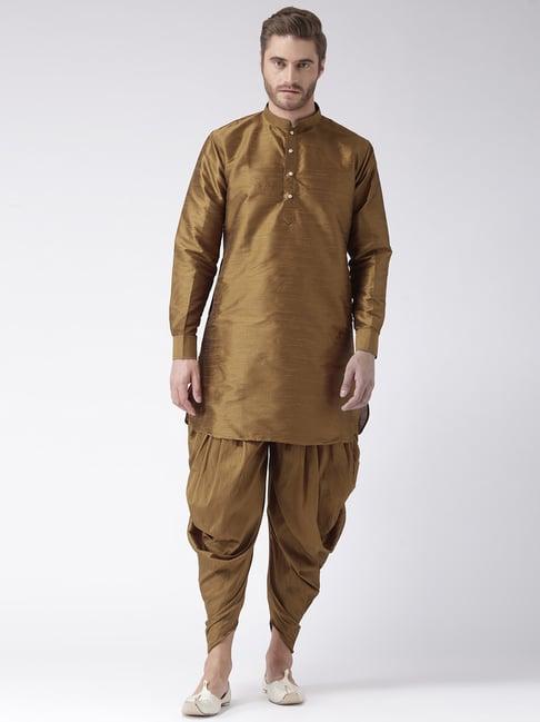 hang up beige regular fit kurta set