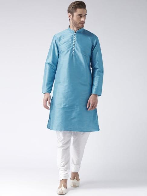 hang up blue regular fit kurta set