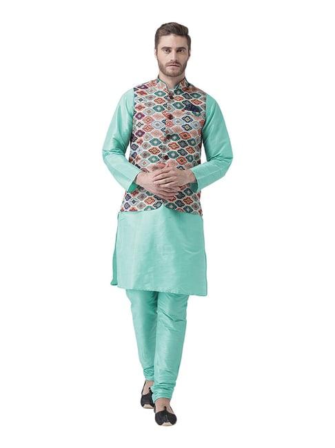 hang up green regular fit kurta set